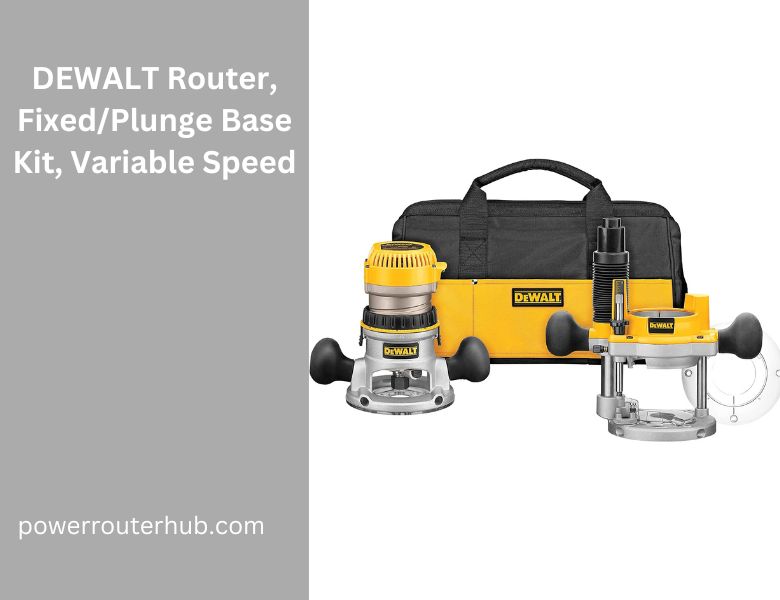 DEWALT Router Fixed/Plunge Base Kit Variable Speed